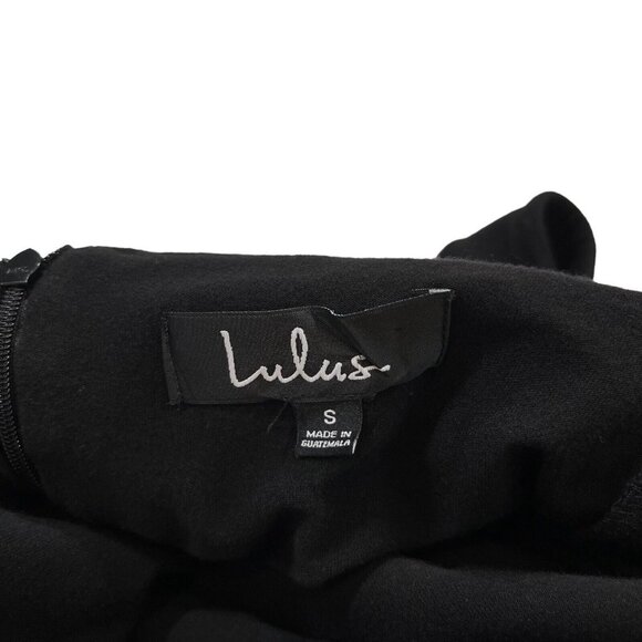 Lulus Women's Black I Promise Mini Skater Dress Lace Mesh Detail Size Small - Picture 3 of 8